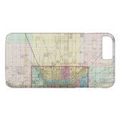 Coques Case-Mate iPhone Carte de Chicago (Dos (Horizontal))