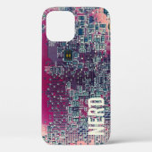 Coques Case-Mate iPhone Carte de circuit rouge conception rétro nerd (Verso)