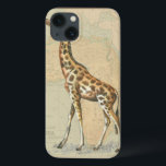 Coques Pour iPhone Carte de l'Afrique et une girafe<br><div class="desc">Cette oeuvre d'art plaira à tout voyageur et amoureux des animaux du monde entier. L'arrière - plan représente la carte de l'Afrique et il y a une photo d'une girafe au-dessus. Dans cette image,  les bordures en font une pièce d'art décorative parfaite.</div>