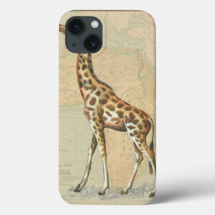Coques Pour iPhone Carte de l'Afrique et une girafe