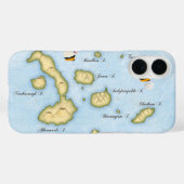 Coques Case-Mate iPhone Carte De L'Archipel Des Galapagos Avec Navires Bri (Verso (horizontal))