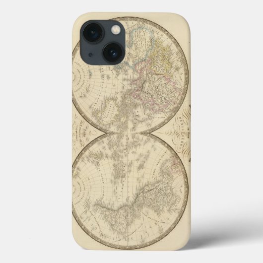 Coques Case-Mate iPhone Carte de l'Atlas mondial (Verso)