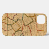 Coques Case-Mate iPhone Carte De L'État De Pennsylvanie (Verso (horizontal))