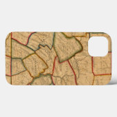 Coques Case-Mate iPhone Carte De L'État De Pennsylvanie (Verso (horizontal))