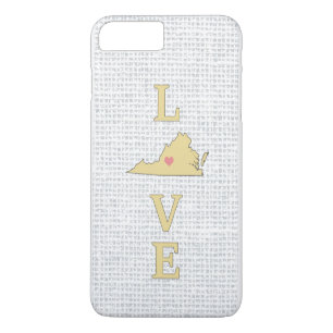 Coque Case-Mate Pour iPhone Carte de l'État de Virginie déplaçable cœur LOVE
