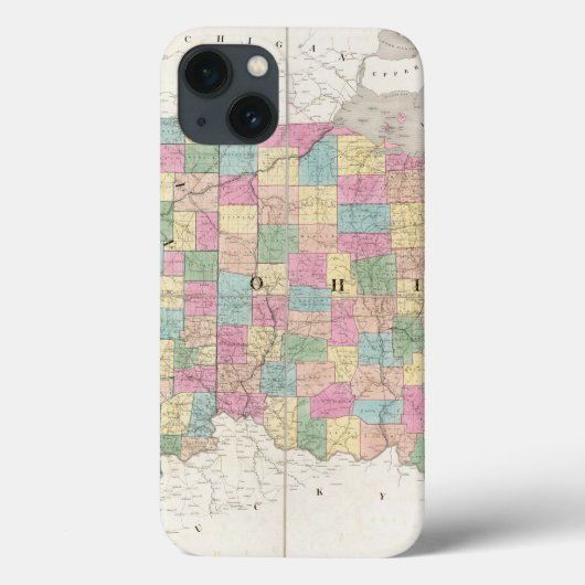 Coques Case-Mate iPhone Carte de l'Ohio et de l'Indiana (Verso)