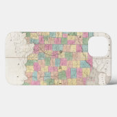 Coques Case-Mate iPhone Carte de l'Ohio et de l'Indiana (Verso (horizontal))