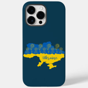 Coque Pour Pour iPhone 14 Pro Max Carte de l'Ukraine avec tournesol et drapeau ukrai