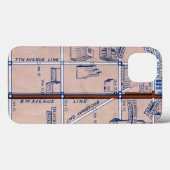 COQUES Case-Mate iPhone CARTE DE MÉTRO NEW YORK, 1940 2 (Verso (horizontal))