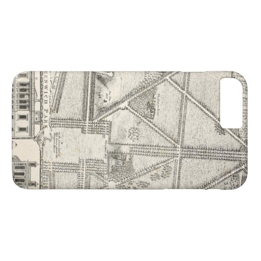 Coques Case-Mate iPhone Carte de parc de Greenwich (Dos (Horizontal))