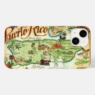 Coque Pour iPhone 14 Carte de Porto Rico