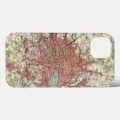 Coques Case-Mate iPhone Carte de région de Londres (Verso (horizontal))