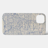 Coques Case-Mate iPhone Carte de route de bicyclette du Wisconsin (Verso (horizontal))