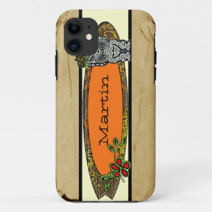 Coque Case-Mate Pour iPhone Carte de surf tiki personnalisable tropical iphone