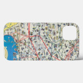 Coques Case-Mate iPhone Carte de système d'American Airlines (Verso (horizontal))