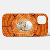 Coques Case-Mate iPhone Carte de tarot de la mort - Bois avec incrustation (Verso (horizontal))