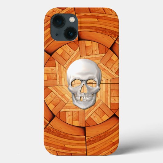 Coques Case-Mate iPhone Carte de tarot de la mort - Bois avec incrustation (Verso)