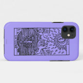 Coques Case-Mate iPhone Carte de tarot : La lune (Dos (Horizontal))