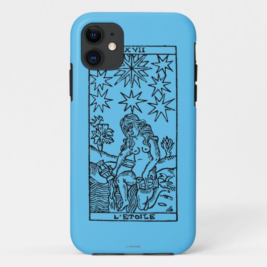 Coques Case-Mate iPhone Carte de tarot : Les étoiles (Dos)