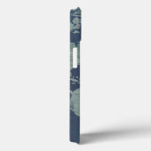 Coques Case-Mate iPhone Carte de toile bleue du monde (Verso / Droite)