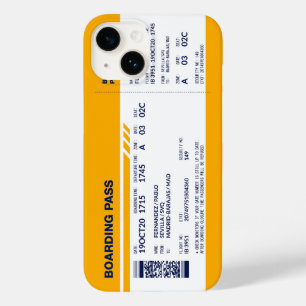 Coque Pour iPhone 14 Carte d'embarquement - Jaune