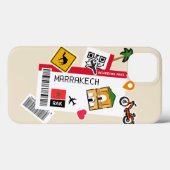 Coques Case-Mate iPhone carte d'embarquement Marrakech (Verso (horizontal))
