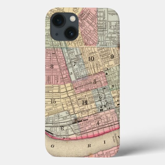Coques Case-Mate iPhone Carte des Cincinnati par Mitchell (Verso)