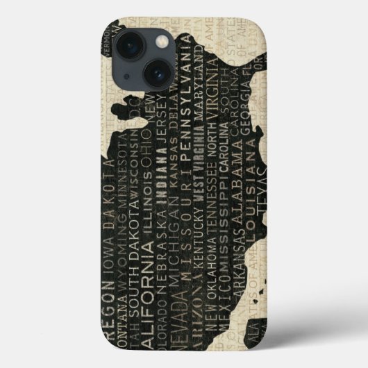 Coques Case-Mate iPhone Carte des États-Unis (Verso)