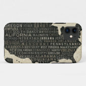 Coques Case-Mate iPhone Carte des Etats-Unis (Dos (Horizontal))