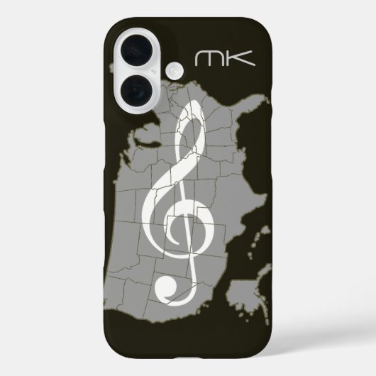 Coques Case-Mate iPhone Carte des États-Unis avec clé à trois (Verso)