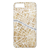 Coques Case-Mate iPhone Carte dorée de ville de Paris (Dos)