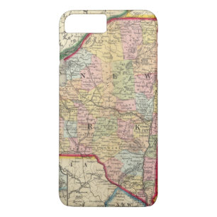 Coque iPhone 7 Plus Carte du comté des états de New York