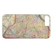 Coques Case-Mate iPhone Carte du comté des états de New York (Dos (Horizontal))