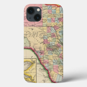 iPhone 13 Coque Carte Du Comté Du Texas