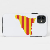 Coques Case-Mate iPhone Carte du drapeau catalan (Dos (Horizontal))