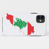 Coques Case-Mate iPhone Carte du drapeau du Liban (Dos (Horizontal))
