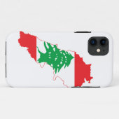Coques Case-Mate iPhone Carte du drapeau du Liban (Dos (Horizontal))