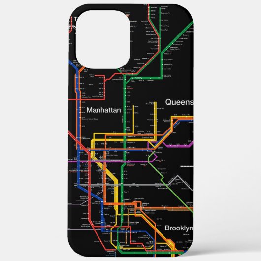 Coques Case-Mate iPhone Carte du métro NY-City (Verso)
