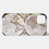 Coques Case-Mate iPhone CARTE DU MONDE, 17ème SIÈCLE (Verso (horizontal))