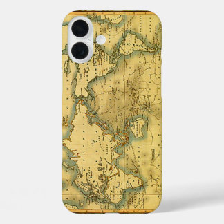 iPhone 16 Plus Case Carte du monde antique