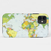 Coques Case-Mate iPhone Carte du monde Atlas Poster Politique : Décoration (Dos (Horizontal))