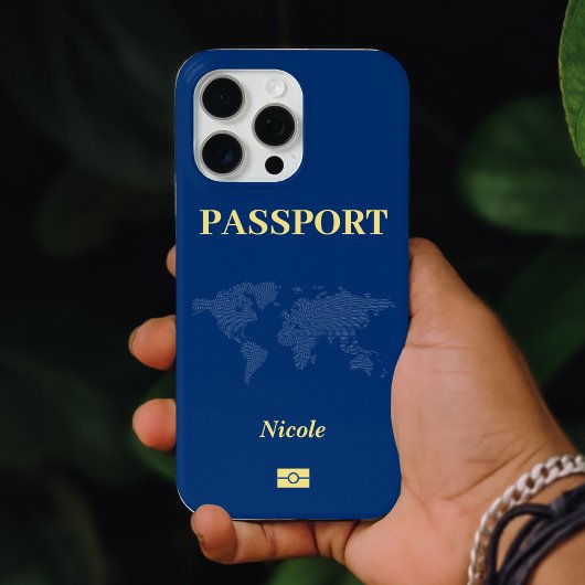 Coques Case-Mate iPhone Carte du monde bleu Passeport