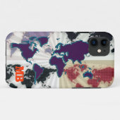 Coques Case-Mate iPhone Carte du monde cool différente (Dos (Horizontal))