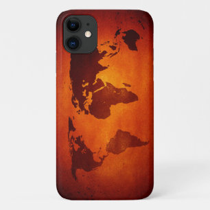 Case-Mate iPhone Case carte du monde orange vintage