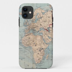 Coques Pour iPhone Carte du monde sur la projection de Mercator