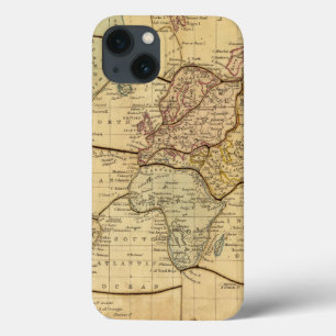 iPhone 13 Coque Carte du monde sur Mercators Projection