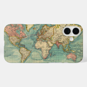 Coques iPhone 16 Plus Carte du monde vintage