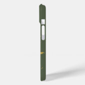 Coques Case-Mate iPhone Carte du monde voyageurs or monogrammed vert (Verso / Gauche)