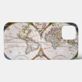 Coques Case-Mate iPhone CARTE du MONDE, XVIIème siècle (Verso (horizontal))