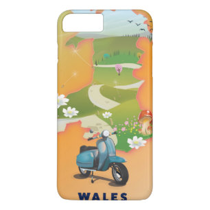 Case-Mate iPhone Case Carte du Pays de Galles affiche de voyage vintage